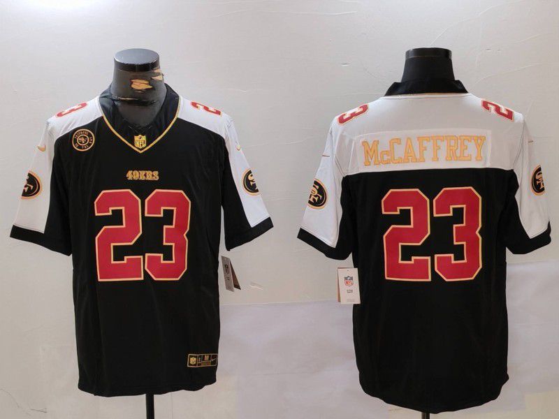 Men San Francisco 49ers #23 Mccaffrey Black 2025 Nike Limited NFL Jersey style 7154